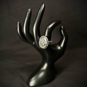 Silver Floral Statement Ring